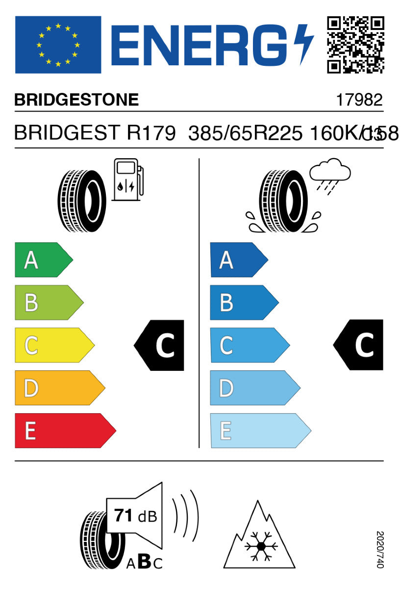 BRIDGESTONE R179 385/65 R22.5 160K/158L / 350€